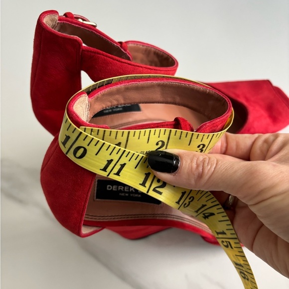 Derek Lam Red Suede Wedge Heels Sz 8 - Picture 13 of 13